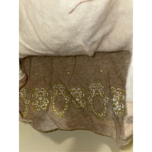 Manoush bedazzled jeweled rhinestone turtle neck sweater Y2K 2000s size medium - Picture 5 of 11